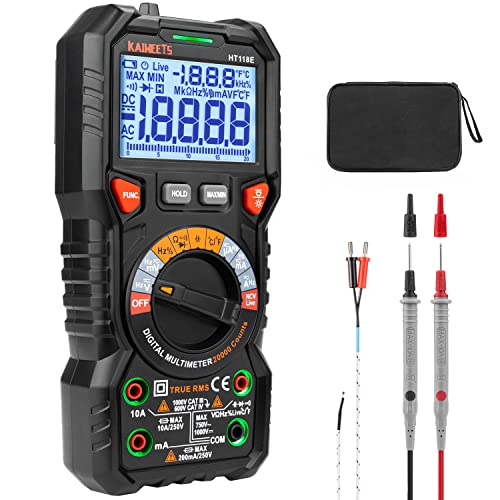 KAIWEETS HT118E Digital Multimeter with 20000 Counts and Auto-Ranging