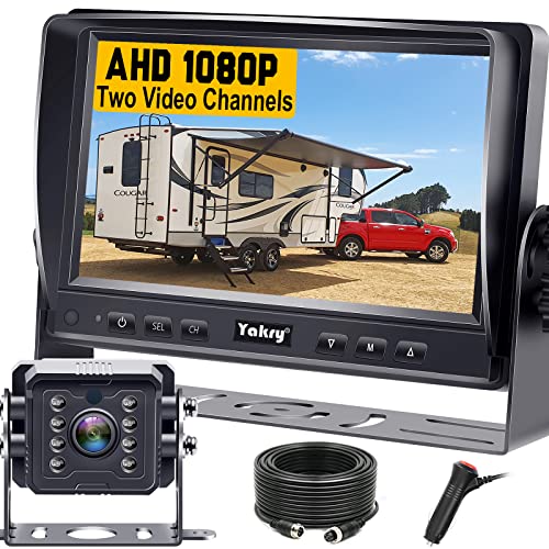 7-Inch Wired RV Backup Camera with Night Vision and Dual Channel Monitor