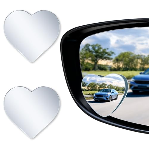LivTee Heart-Shaped Adjustable Blind Spot Mirrors - Pack of 2
