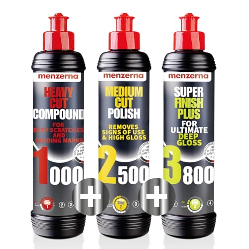 Menzerna 3-Step Polishing System for Scratch Removal and Glossy Finish
