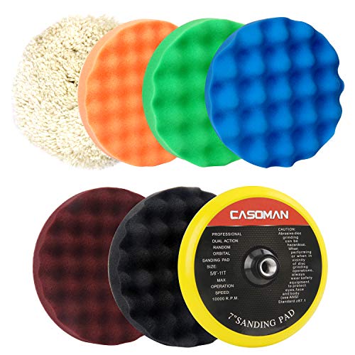7-Inch Buffing and Polishing Pad Kit - 7 Pieces