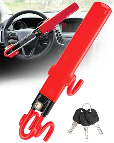 Tevlaphee Adjustable Steering Wheel Lock for Vehicle Anti-Theft Security