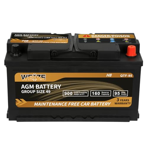 Weize Platinum AGM 12V 95Ah Automotive Battery with 900 CCA
