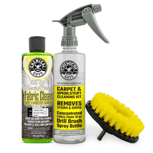 Chemical Guys Foaming Citrus Fabric Cleaner Kit with Drill Brush
