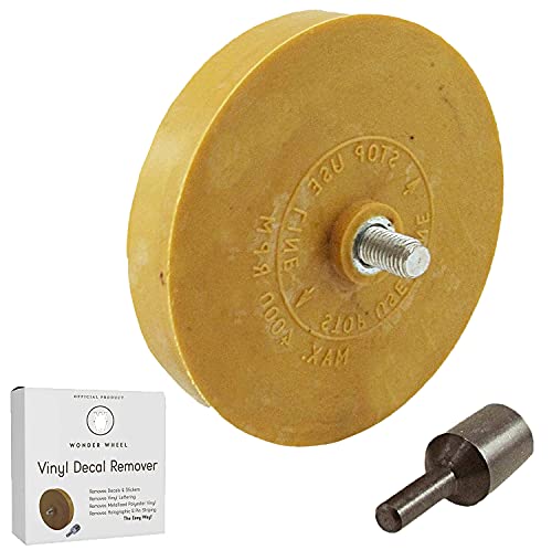4-Inch Rubber Adhesive Remover Wheel with Drill Adapter
