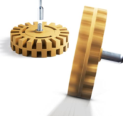 Rubber Eraser Wheel Decal Remover with Drill Adapter