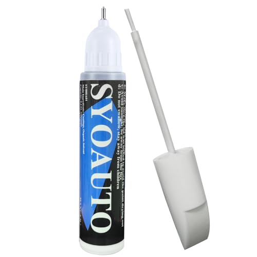 White Touch Up Paint for Car Scratch Repair Pen and Brush