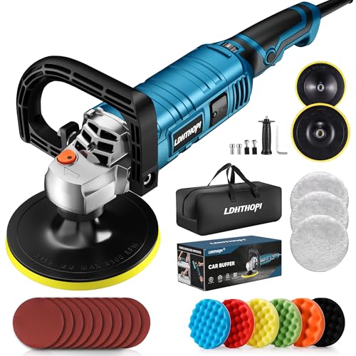 1600W 7-Inch Variable Speed Rotary Buffer Polisher