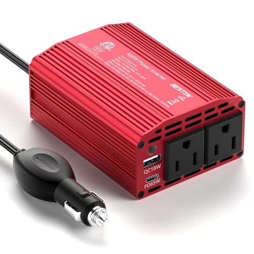 300W Car Power Inverter with USB-C and QC3.0 Charging Ports