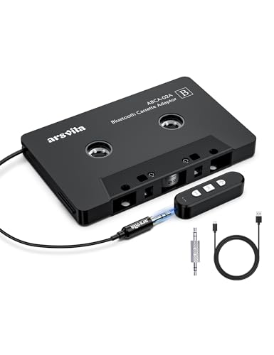 Arsvita Bluetooth Cassette to Aux Adapter
