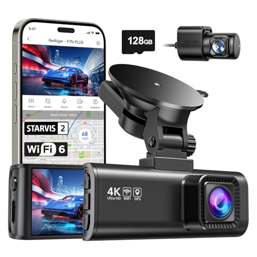 REDTIGER F7NP 4K Front and Rear Dash Cam with GPS and Night Vision