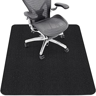 Sycoodeal Office Chair Mat, 48"x36", Anti-Slip Black