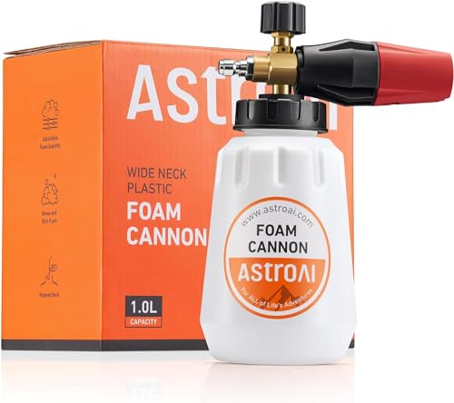 AstroAI Adjustable Foam Cannon for Pressure Washers with 1L Bottle