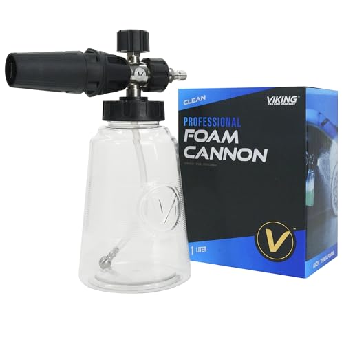 Professional Foam Cannon with Adjustable Spray and 1.1L Soap Canister