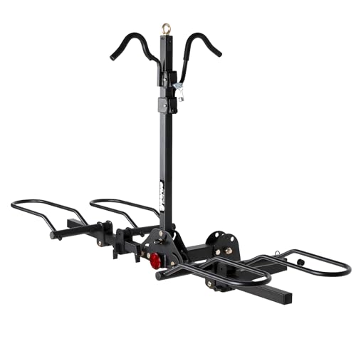200 lb Capacity Hitch-Mounted 2-Bike Rack with Lock