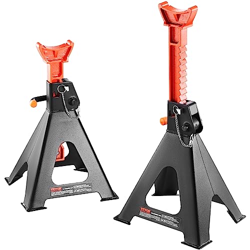 VEVOR 6 Ton Adjustable Car Jack Stands with Double Locking Safety