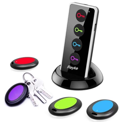 Reyke Key Finder with 4 Receivers and 1 Transmitter, 131ft Wireless Item Locator
