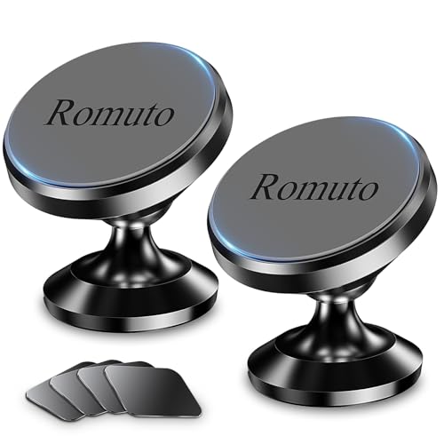 Magnetic Car Phone Holder with Strong Adhesive and 360 Rotation ,  2 Pack