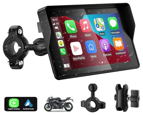 5-Inch Wireless CarPlay & Android Auto GPS Motorcycle Screen