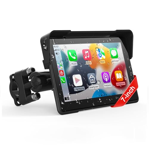7-Inch Wireless Motorcycle GPS Navigation with Apple CarPlay & Android Auto