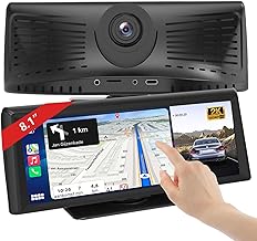 8.1" Wireless Carplay Screen for Car with 2K DVR & 1080P Backup Camera, Portable Touchscreen Car Stereo with Carplay & Android Auto, BT/FM/AUX/GPS Nav/Mirror Link/Voice Control for My Old Car