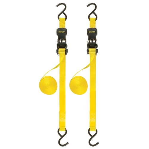 Stanley 1" x 10' Ratchet Tie Down Straps - 2 Pack