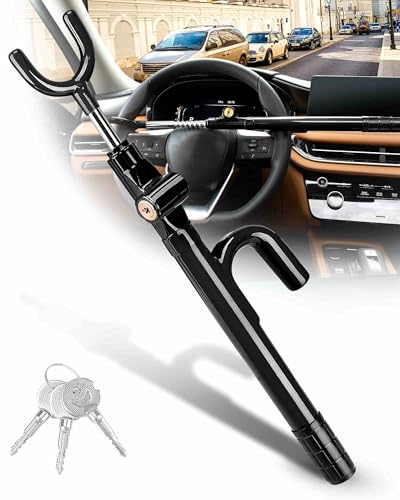 Adjustable Visible Steering Wheel Anti-Theft Lock with 3 Keys